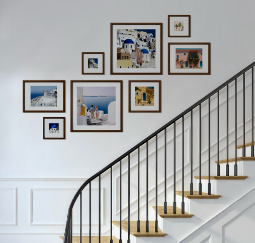 14. Rustic Wooden Frame Collage Wall