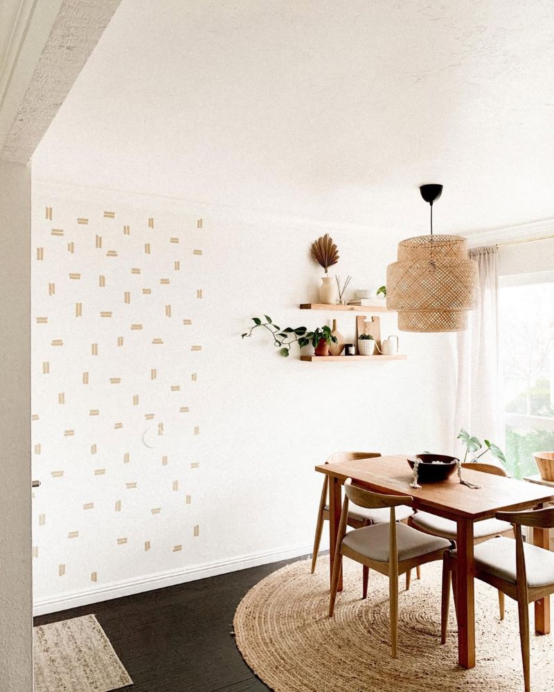 18. Washi Tape Geometric Wall Design