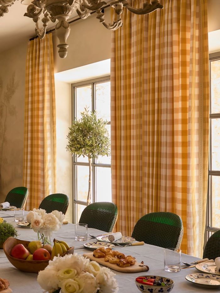 30. Fabric Layered Wall Drapery Panels