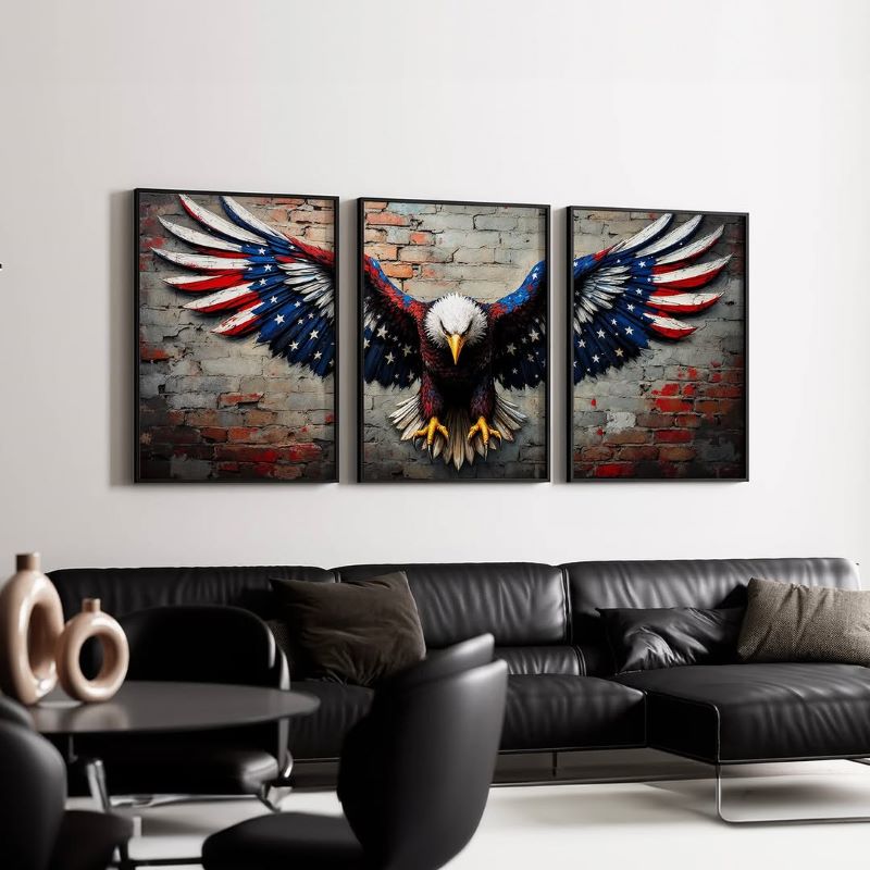 Abstract Canvas Triptych Art