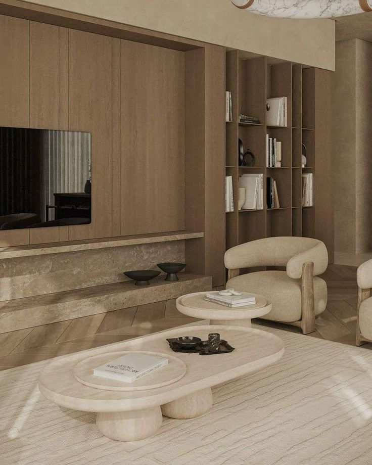Floating Wooden Shelves with Decor
