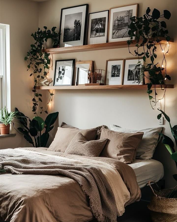 Indoor Plant Shelf Arrangement