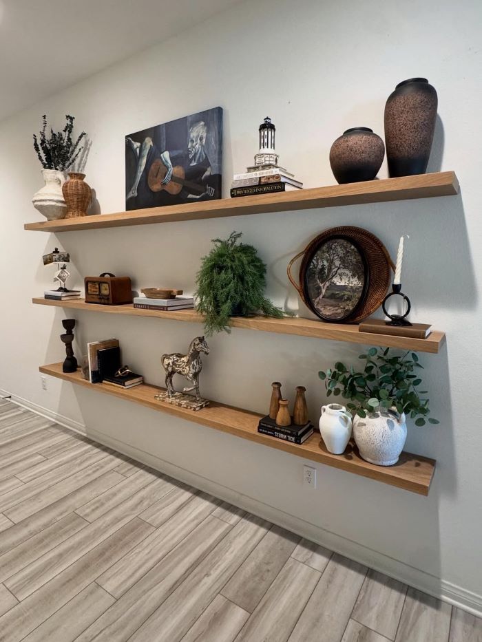 Install Floating Shelves for Styled Displays