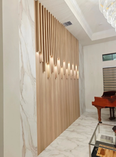 LED Backlit Accent Wall Design
