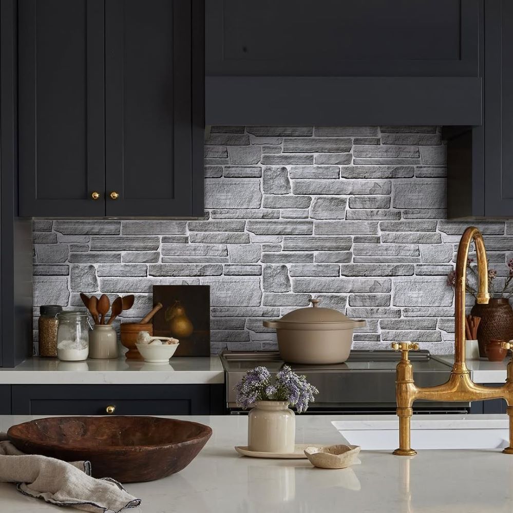 Peel-and-Stick Tile Accent Wall