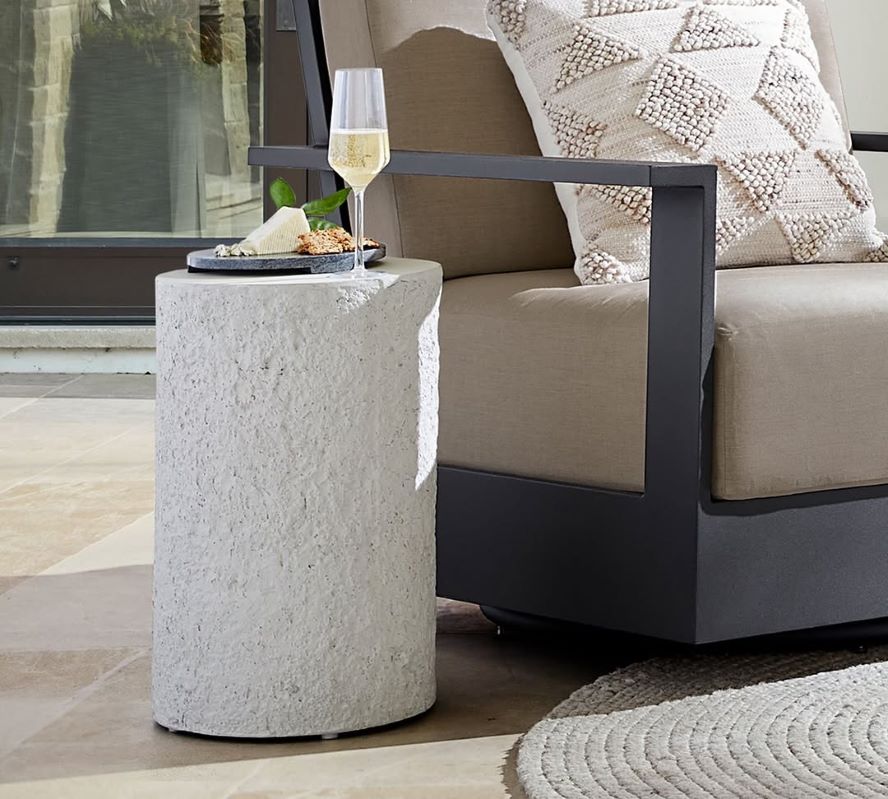 Stone Finish Accent Table