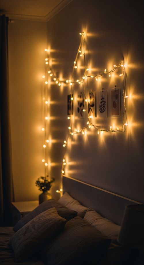 String Light Wall Display