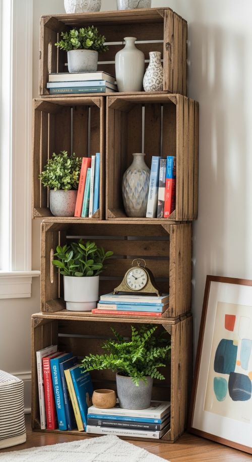 Wooden Crate Storage Units
