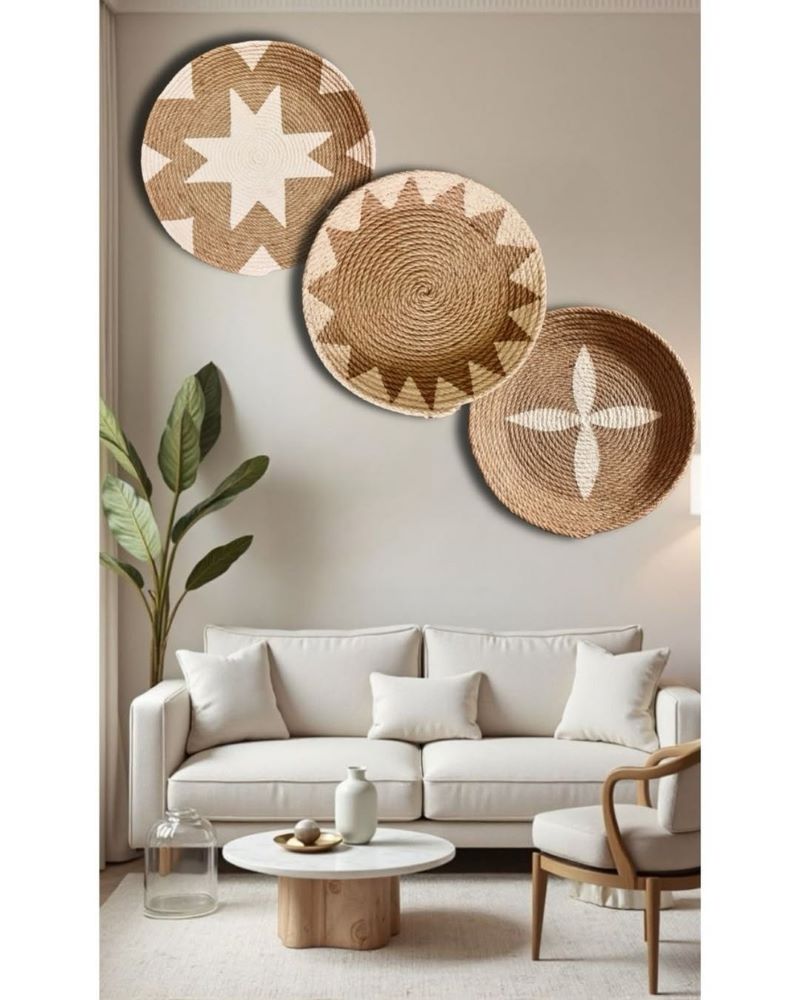 Woven Basket Wall Display