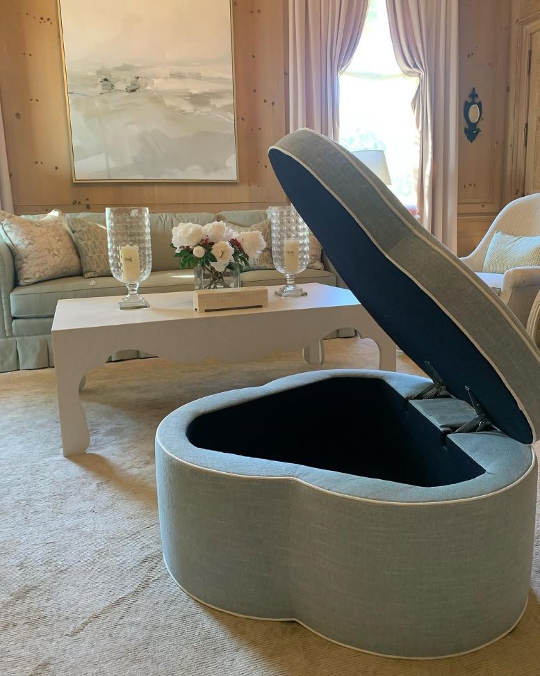 Hidden Storage Ottoman Desk