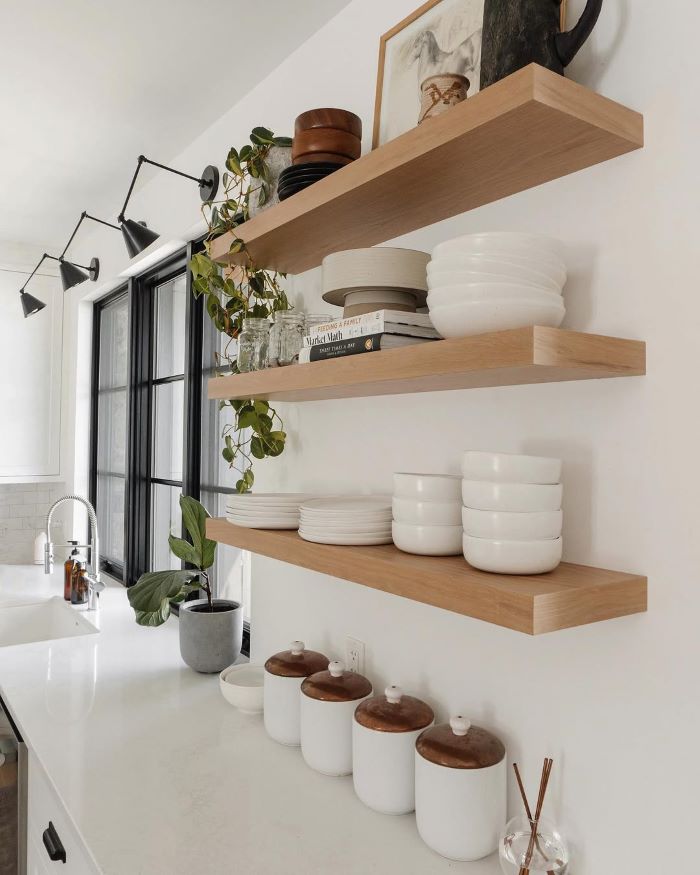 Open Shelving with Few Items