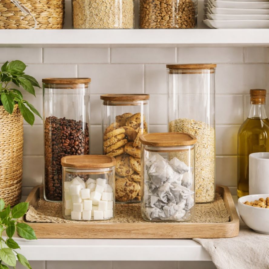Pantry Glass Jar Storage