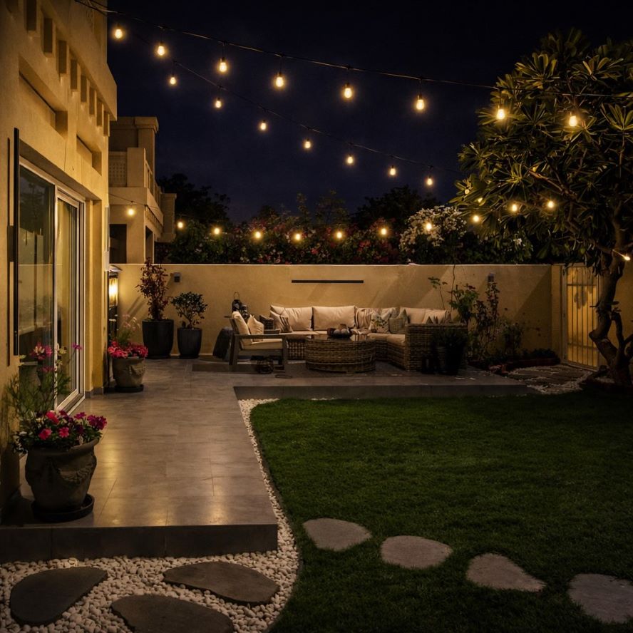 String Light Evening Glow
