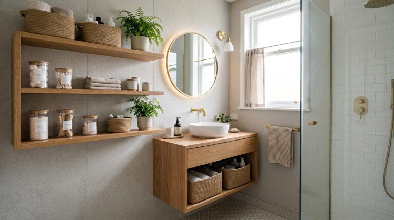 16 Stylish Small Bathroom Storage Ideas That Look Expensive