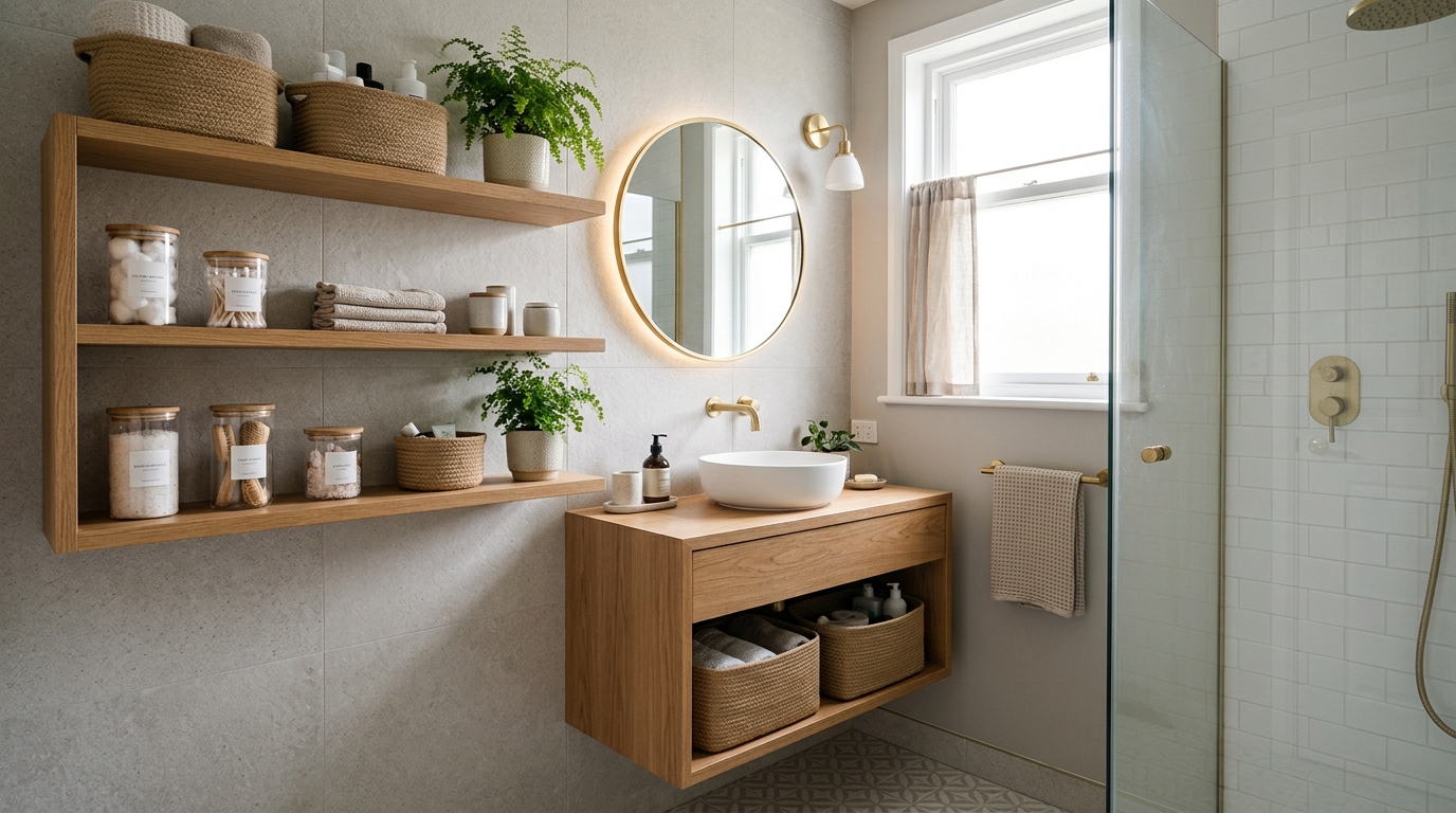 16 Stylish Small Bathroom Storage Ideas That Look Expensive